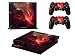 Produktbild Skin Sticker/Aufkleber Folie Nachthimmel Stern schützende Haut Schale für Sony PS4 Konsole und 2 Controller (red star)
