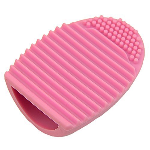 HeroNeo??Cleaning MakeUp Washing Brush Silica Glove Scrubber Board Cosmetic Clean Tools (Pink) by Komocare