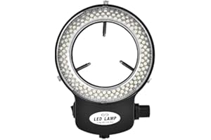 SIXYEAR Bulipu White Adjustable 144 LED Beads Ring Light Illuminator for Stereo Microscope&Camera with Adapter(UK Plug,CE Certificate）