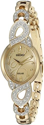 Seiko Women's Quartz Stainless Steel Automatic Watch, Color:Gold-Toned (Model: SUP342)