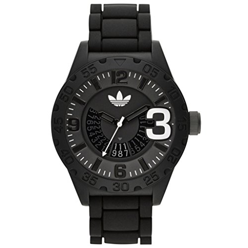 Adidas ADH2963 NEWBURGH Uhr Herrenuhr Kautschuk Kunststoff 100m Analog Datum schwarz Adidas ADH2963 NEWBURGH Uhr Herrenuhr Kautschuk Kunststoff 100m Analog Datum schwarz