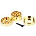 Produktbild Gewuerzmuehle Aluminium Kraeutermuehle Tabakmuehle Muehle Alu Grinder Crusher Metall 3 Teilig mit Sieb Feinsieb Tabak herb mill Gold 40mm