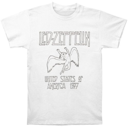 FEA - Camiseta - Hombre de color Blanco de talla Large - Rockabilia Led Zeppelin Icarus (Camiseta) Large Bianco