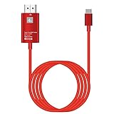 Cavo USB da Tipo C a HDMI HDTV 4K, Adattatore da USB 3.1 Tipo C a HDMI 2M, per MacBook / Chromebook Pixel / Yoga 910 / LG G5 / Samsung Galaxy (Rosso)