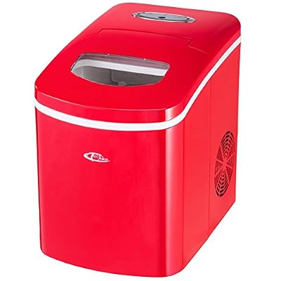 TecTake Professionnelle machine à glaçons appareil de préparation de glace - diverses couleurs au choix - (Rouge | no. 400475)