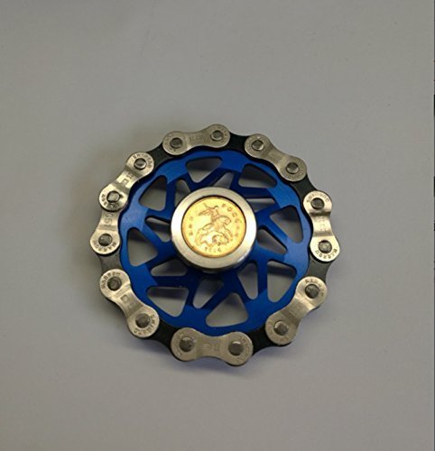 Sunnytech 1PC Fidget Spinner Toy EDC Exquisite Brass Hand Spinner DIY Puzzels for Anxiety Boredom HS32A-3 Blue Sunnytech 1PC Fidget Spinner Toy EDC Exquisite Brass Hand Spinner DIY Puzzels for Anxiety Boredom HS32A-3 Blue