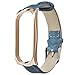 Produktbild Armband Für Xiaomi Mi Band 3 Band, MuSheng Unisex Verstellbar Leder Handgelenk Band Ersatz Armband Strap für Xiaomi Mi Band 3 Smart Armband (Roségold)