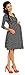 Zeta Ville Women's Maternity Wrap V-neck Polka Dot Dress Summer Spot Dress 017c (Black with Dots, UK 6/8)