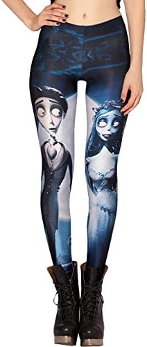 Home4Garden HG Corpse Bride Fashion Digital Print Design Graphic Stretchy Leggings