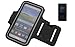 Produktbild Für Nokia 6 Dual-SIMNeopren Jogging Armband Sportarmband Oberarmband schwarz für Nokia 6 Dual-SIM mit Reflektor Streifen. Fitness Lauf Armband