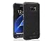 Produktbild Galaxy S7 Edge Hülle, Pierre Cardin Premium Luxuriöser italienischer echtem Rindsleder Rückseitige Hartgehäuseabdeckung für Samsung Galaxy S7 (Galaxy S7 Edge, Schwarz)