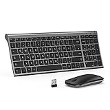WAS DU ERHÄLTST: Seenda ultra kompakte wieder aufladbare drahtlose Tastatur, wieder aufladbare drahtlose optische Maus, 1 * USB-Nanoempfänger, 1 * USB-Ladekabel, 1 * Benutzerhandbuch.60 Tagesgeld zurück und 2-jährige Garantie