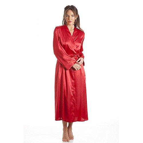 Camille – Damen Morgenmantel – Luxuriös aus Satin – Rot - 3