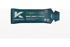 Kinetica Quick Release Energy Gels 24 x 70g, Berry flavour with No Caffeine