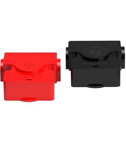 ISpchen 6 Stück Autobatterie Polabdeckung PVC Gummi