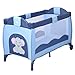 FDS Baby Bed Travel Cot Infant Sleeping Furniture Playpen with Toys (Blue)