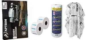APTRIM A Powerful Floating Action Body Head Finger Massager, Neck Ruffle Roll Paper Strip Tissue and Hairdressing Gown Cape Hair Cutting Kits for Salon Beauty Barbers Pack of 3