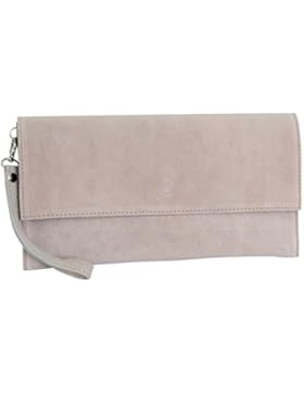 AMBRA Moda Damen Wildleder Clutch Handtasche veloursleder Tasche Handschlaufe WL811