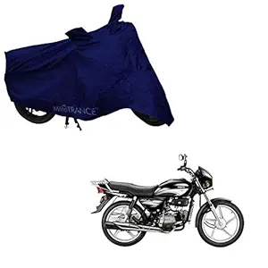 Mototrance Blue Bike Body Cover for Hero Splendor Plus