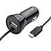 Produktbild Cable Matters® 17W 3.4A USB Auto-Ladegerät mit Built-In Micro-USB Kabel in Schwarz