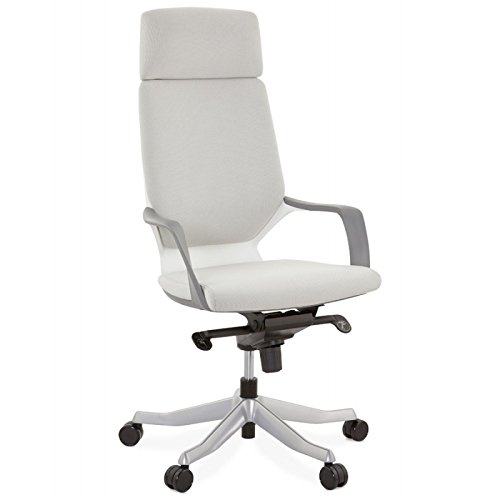 Preisvergleich Produktbild Ergonomischer Schreibtisch RAMY (grau) Stoff Stuhl