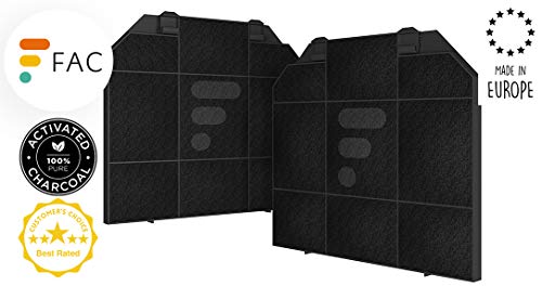 Fac FC01 - Filtro a carboni attivi per cappa da cucina - Compatibile con Roblin 5403008 Electrolux EFF72 Smeg kitfc161 Franke 445934 Airlux AHACFL2 Faber 5403013