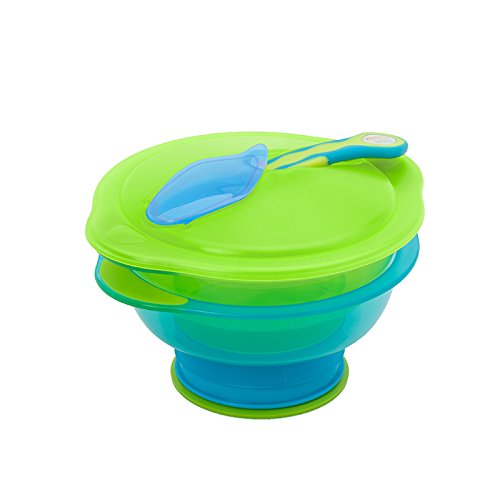 Vital Baby travel suction bowl with lid and spoon (Unbelievabowl Boy)