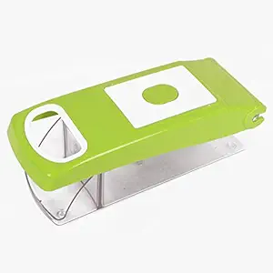 Bluzon 3 in 1 Plastic Fruit and Vegetable Cutter/Chopper/Dicer/Grater/Slicer (Green)