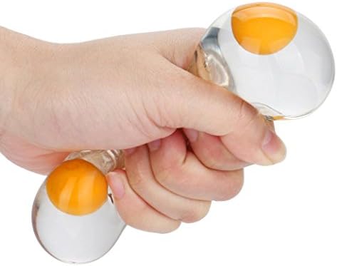 Squishy Toys, Funky Egg Splat Ball Squishy Toys Stress Relief Eggs Yolk Balls Best Gift For Children (Yellow)