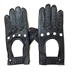 Aim Emporium Men's and Women's Genuine Leather Gloves Car Driving Riding Motorcycle Leather Pure Gloves Anti-Slip