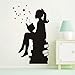 Produktbild Zxfcczxf Mädchen Lesen Buch Wandtattoos Kinder Schlafzimmer Wand Dekor Vinyl Abnehmbare Wandaufkleber Wasserdichte Kunst Aufkleber Kinderzimmer Dekoration 58 * 92Cm