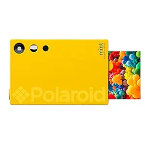 Polaroid Mint Instant Print Digital Camera (Yellow), Prints on Zink 2x3 Sticky-Backed Photo Paper