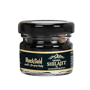 Rock Gold Pure Ayurvedic Raw Shilajit/Shilajeet Resin (Semi Liquid) for Men & Women - 15 Gram (Pack of 1)