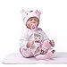 Produktbild Upxiang Lebensecht Reborn Baby Puppe 40cm Handgemachtes Simulation Baby Wiedergeboren Puppe Weihnachten Geschenk Kinder Spielzeug (Wie Gezeigt)