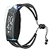 Produktbild H.eternal Für Fitbit Inspire/Inspire HR Watch Armband mit Bildschirmschutz,Bracelet mit Ersatzarmband Aktivitätstracker Armbanduhr Smartch Uhrenarmband Rostfreier Stahl Watch Sports Strap (Schwarzes)