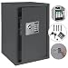 Produktbild Möbeltresor Safe mit elektronischem Zahlenschloss Kleintresor Elektronikschloss Dokumententresor Wandtresor Geldsafe Zimmersafe, Farbe:dark grey
