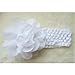 Janecrafts (Set of 9pcs) Big Chiffon Flower Crochet Baby Headband Little Girls' Hair Bands Head Wear Mix in 9 Colors