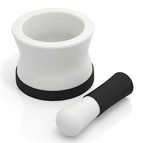 EZ-Grip Mörser und Stößel aus Keramik und Silikon Mit Abnehmbarem Rutschfesten Silikon-Fuß – Spülmaschinenfest von Cooler Kitchen - 7