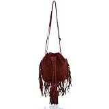 damen wildleder tasche DESIGN MIT PLATZ (24 x 24 x 10 cm)... Schöner Schnürbeutel in reduziert schlichtem Design. Er kann auch bequem an der Handschlaufe getragen werden - die perfekte Begleitung für die City, das Büro oder unterwegs