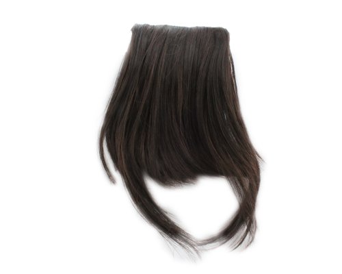 Fashion 1 pcs Cute Clip On Clip In Front Bangs Wig Front Hair Bangs Fringe Hair Extension dark Brown A