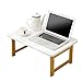 Produktbild JKL- Notebookständer 100% Bambus Faltbarer Laptop-Schreibtisch, Computer Notebook Ipad Buchhalter Ständer, Frühstück Tablett, Weiß (Size : 60x40x25cm)