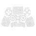 Produktbild Sticker Selbstklebend Aspekt Carbon 3D Skin für PS4 Controller weiß