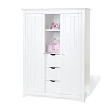 Pinolino 101617BG – Nina Kinderzimmer breit, groß, 3-teilig mit Kinderbett, breiter Kommode und großem Kleiderschrank (ohne Textilien) - 4