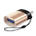 Produktbild FOONEE USB-C-zu-USB-3.0-OTG-Adapter, Aluminium-USB-C-Konverter mit Streifen für MacBook Pro 2018/2017, MacBook Air 2018, Pixel 3, Dell XPS und Weitere Typ-C-Geräte - Schwarz