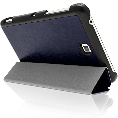 igadgitz Blau PU Ledertasche Hülle Smart Cover für Samsung Galaxy Tab 4 7.0″ SM-T230 mit Multi Winkelbetrachtung Stand + Displayschutzfolie - 5