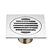 Produktbild Badezimmer Dusche Bodenablauf 4-Zoll Full Copper quadratische Dusche Abfluss Sieb mit abnehmbarem Bezug, chrom-Finish a