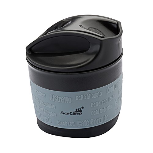 AceCamp Faltbarer Kaffeebecher Coffee to go Becher wiederverwendbar komprimierbar auslaufsicher mit Deckel, 355ml, 1539 - 4