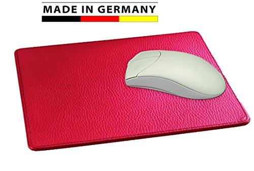 Handmade in Germany Mousepad Leder anthrazit – weiches genarbtes Rindleder – erhältlich in 5 Farben excl. Marke EuroStyle - 4
