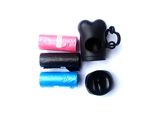 Bolsa caca perro, bolsa excremento perro, pack de 18 rollos de 15 bolsas cada uno en total 270 bolsas, 37 cm de largo por 14 cm de ancho cada bolsa, con regalo porta bolsas
