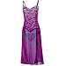 Price comparison product image LHWY Fashion Women Lace Sexy Lingerie Dressing Gown Clubwear Long Maxi Dress Nightdress Underwear Nightdress Thong Set (Purple, UK 8)